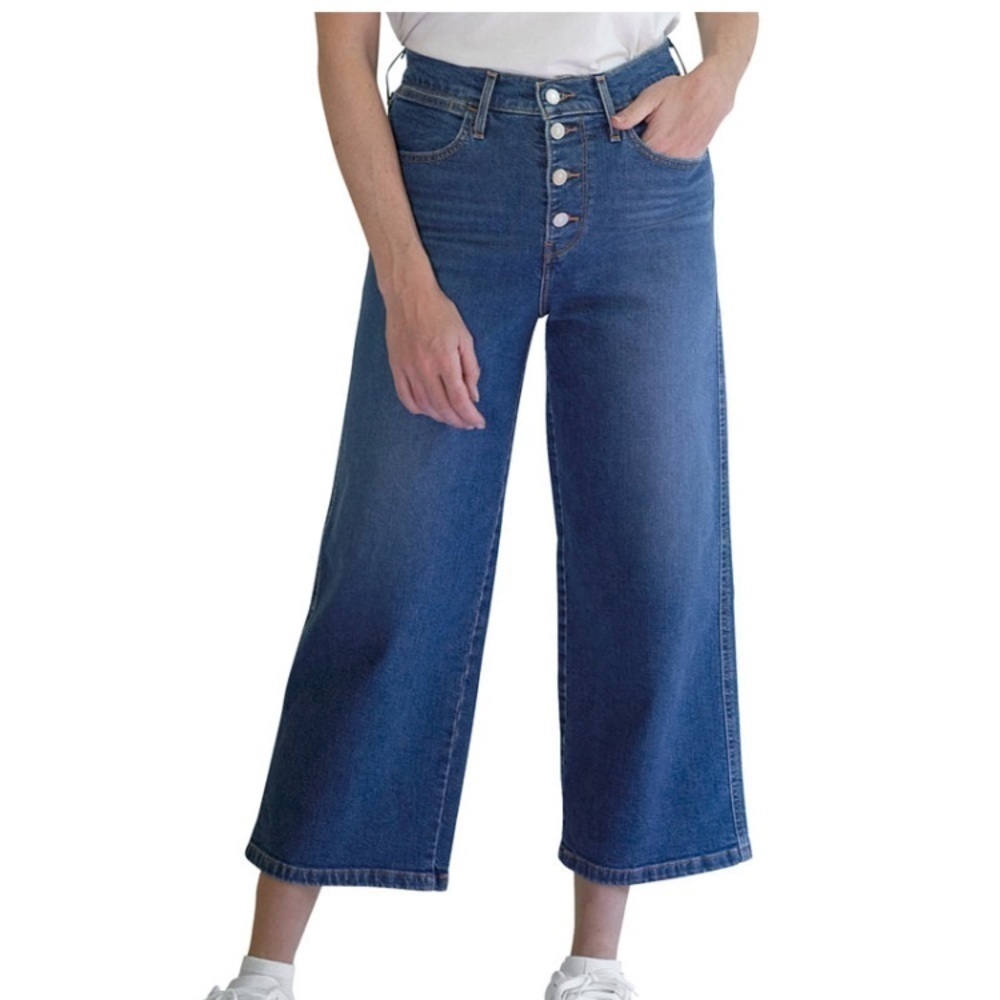 Levi’s jeans pants mile high cropped wide …